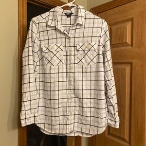 Eddie Bauer White Flannel Shirt